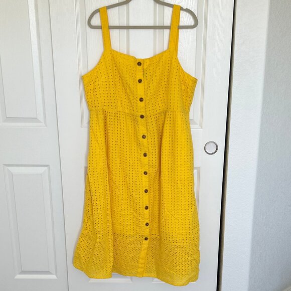 J Crew Yellow Midi Dress - Picture 1 of 6